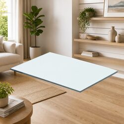 Glass Shelf Panel Clear 40x20 cm Wall Mount Display Shelving Tempered Toughened