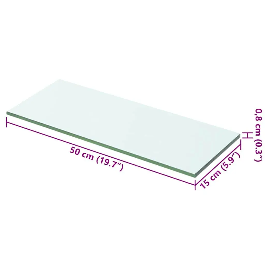 Glass Wall Shelf Panel 50x15 cm for Display