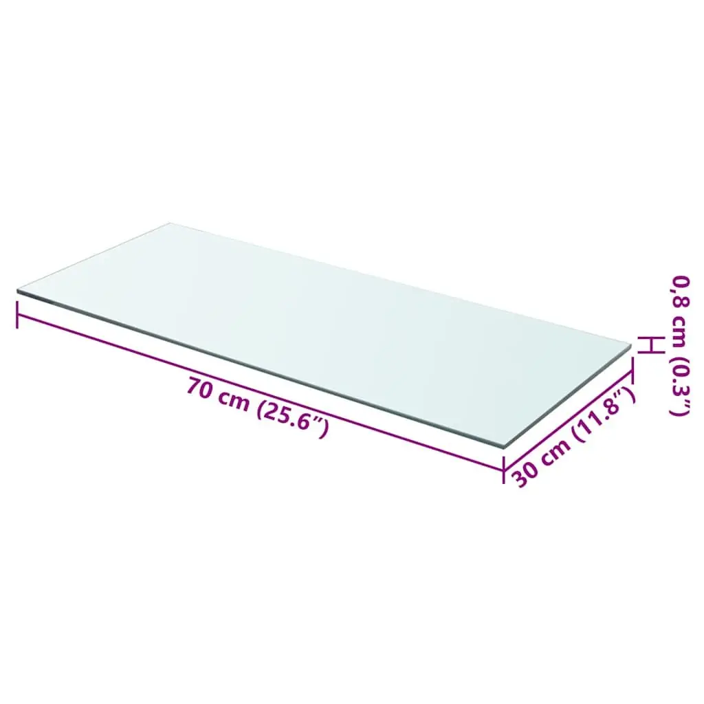 Glass Wall Shelf Panel for Display 70x30cm