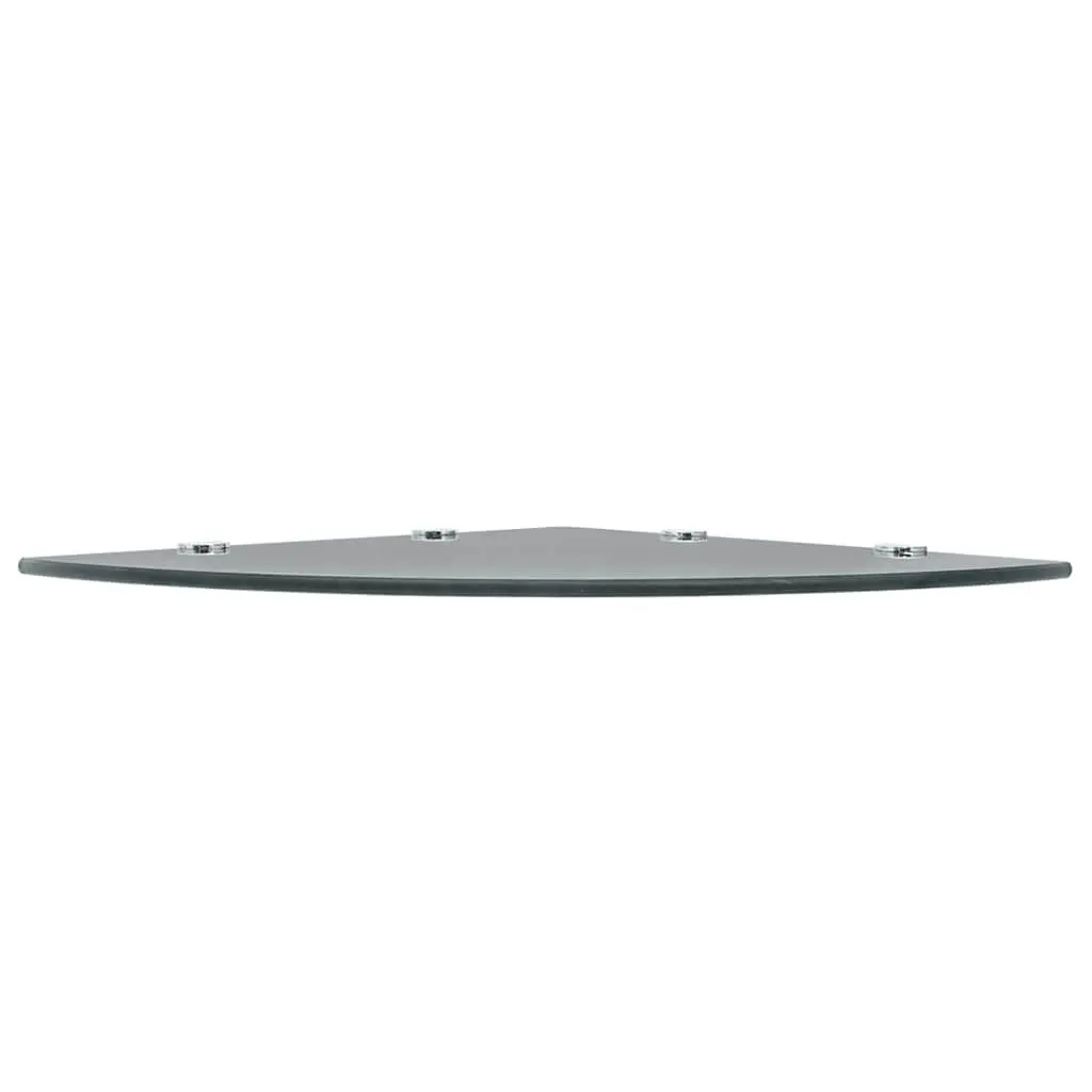 Corner Wall Shelf Tempered Glass 45 x 45 cm Black