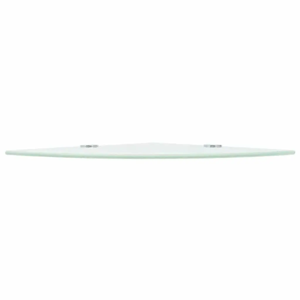 White Floating Glass Corner Shelf 25x25cm