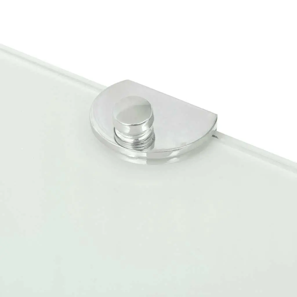 White Floating Glass Corner Shelf 25x25cm
