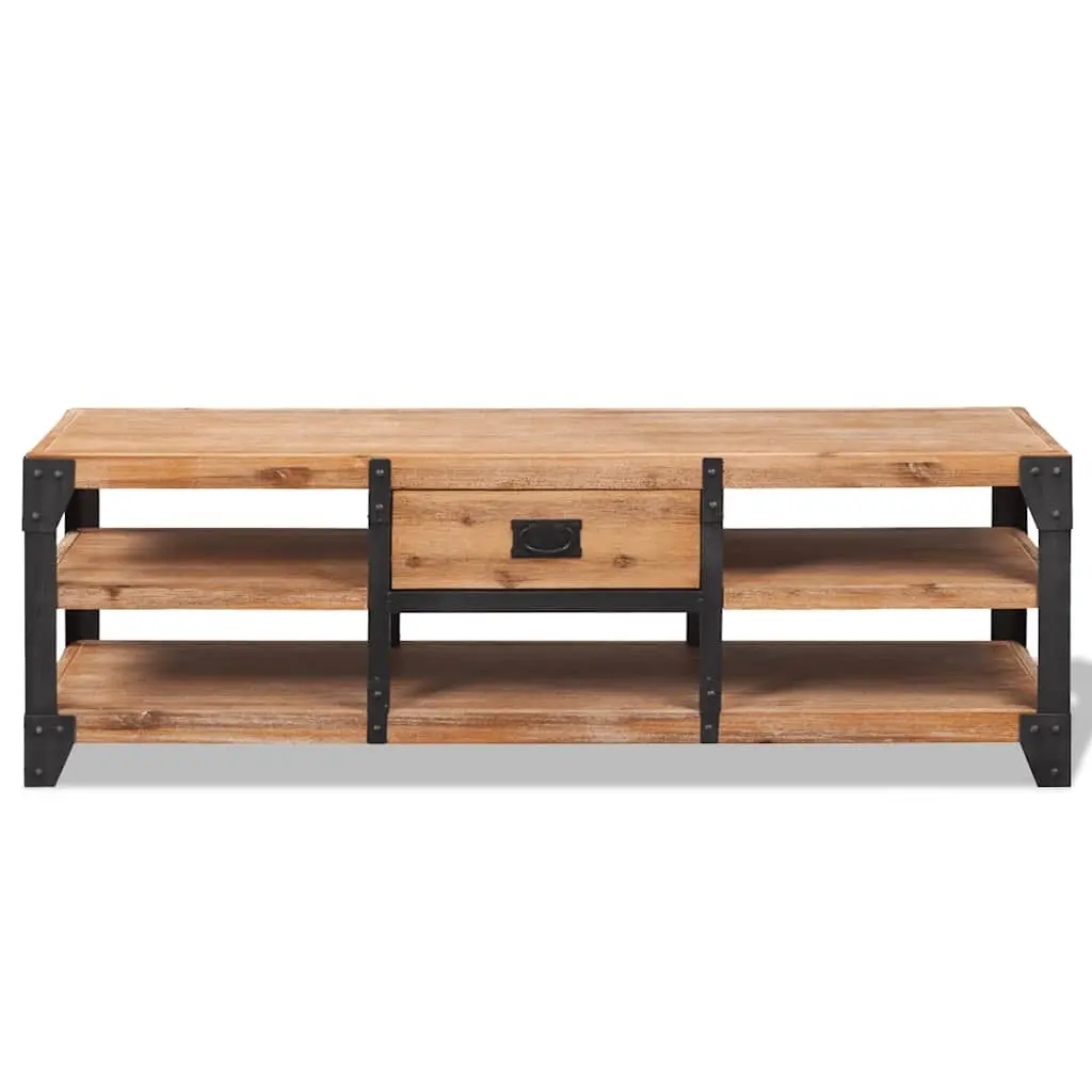 Solid Wood TV Stand for Living Room Storage