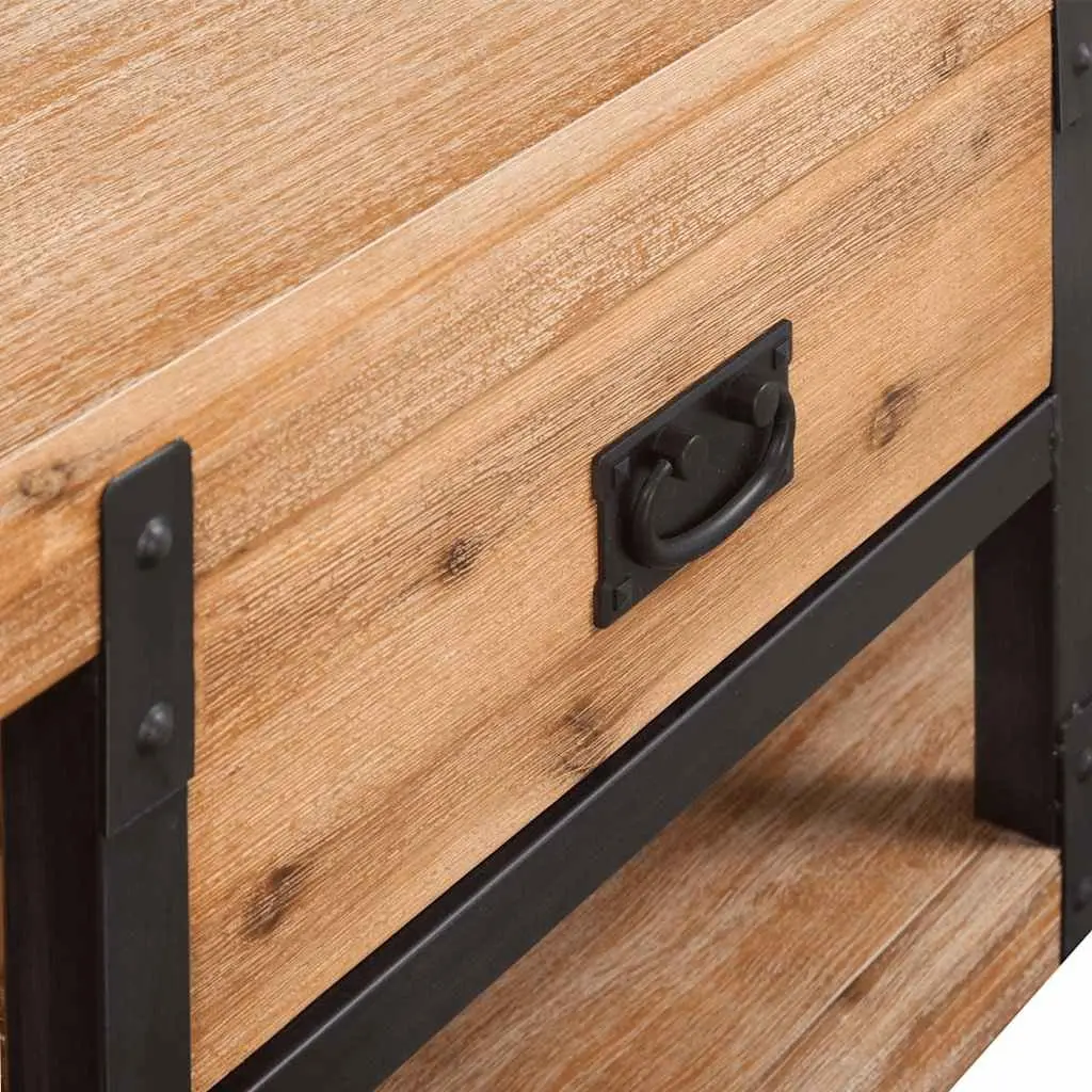 Solid Wood TV Stand for Living Room Storage