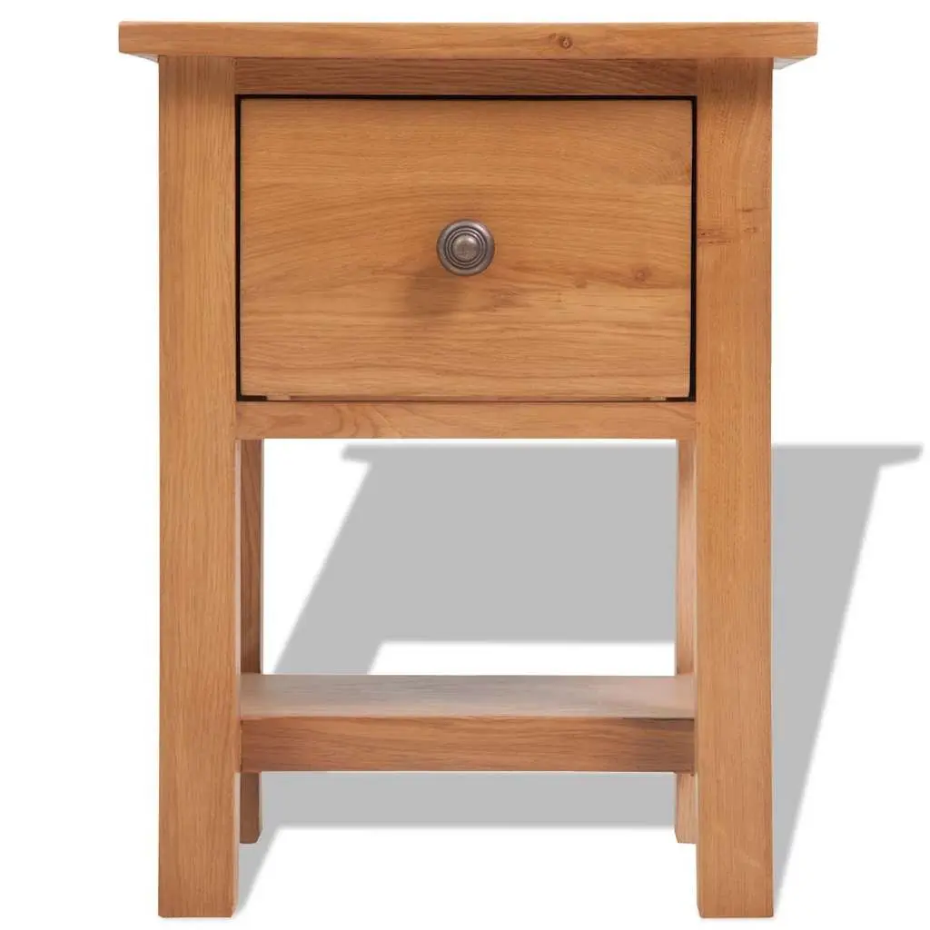 Wooden Bedside Table with Storage Drawer for Bedrooms