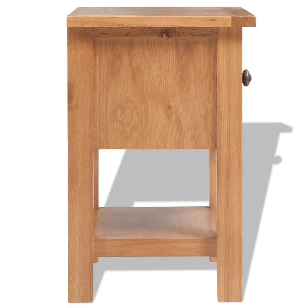 Wooden Bedside Table with Storage Drawer for Bedrooms