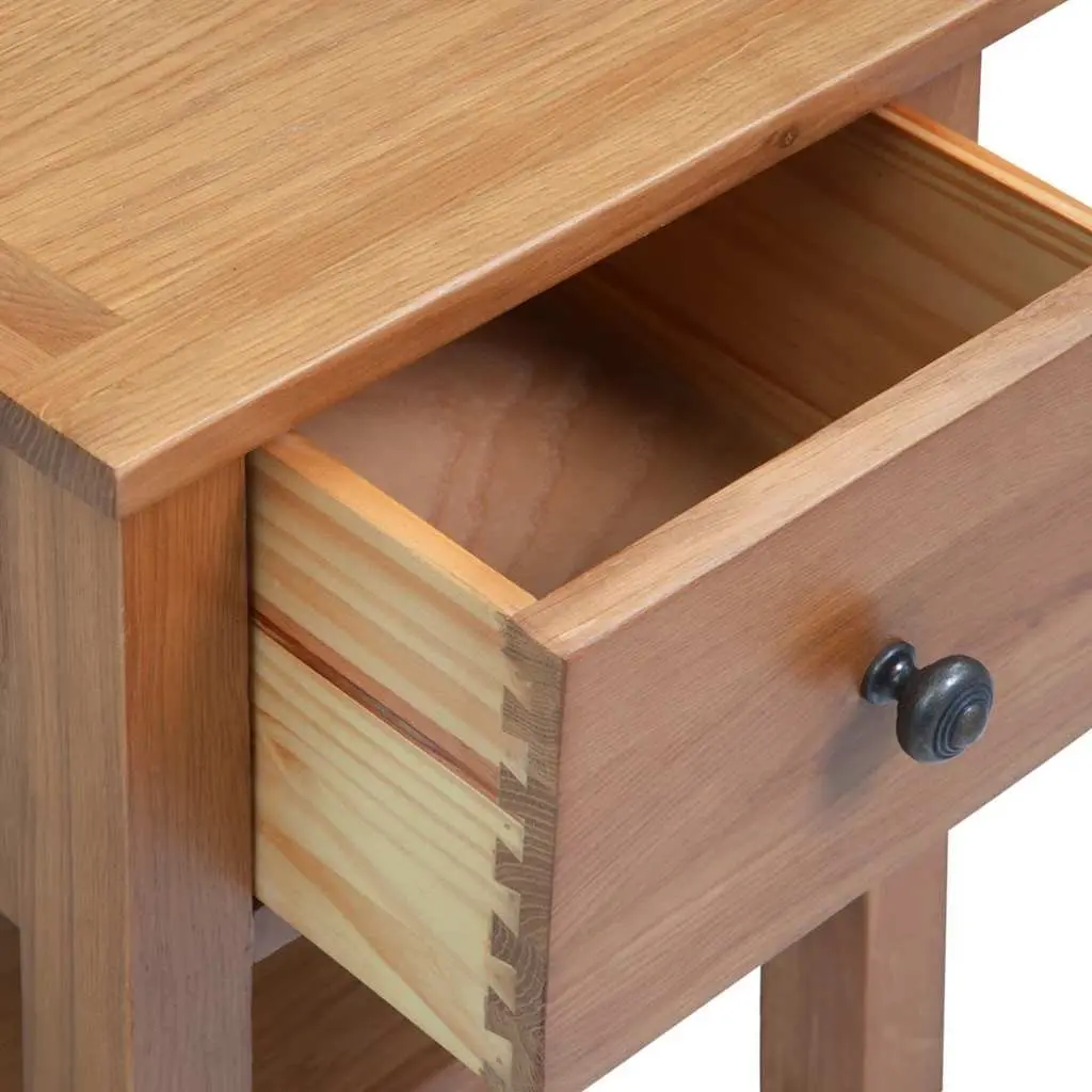 Wooden Bedside Table with Storage Drawer for Bedrooms