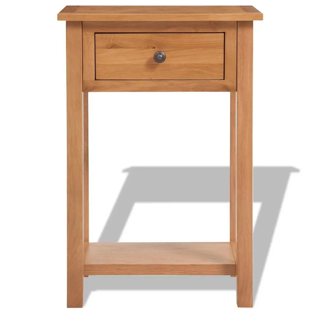 Brown Solid Oak Console Table for Entryway and Living Room