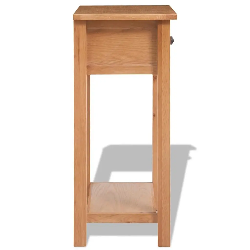 Brown Solid Oak Console Table for Entryway and Living Room
