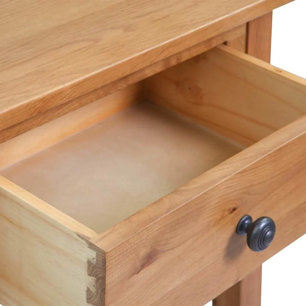 Brown Solid Oak Console Table for Entryway and Living Room
