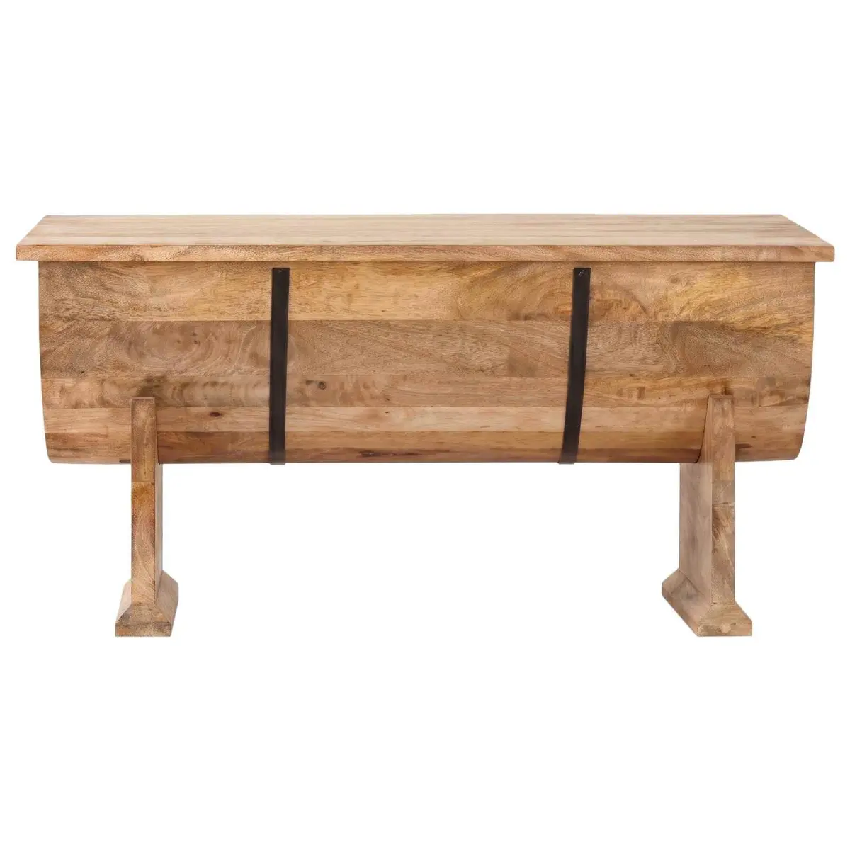 Solid Mango Wood Coffee Table Handmade Vintage Brown Accent Living Room