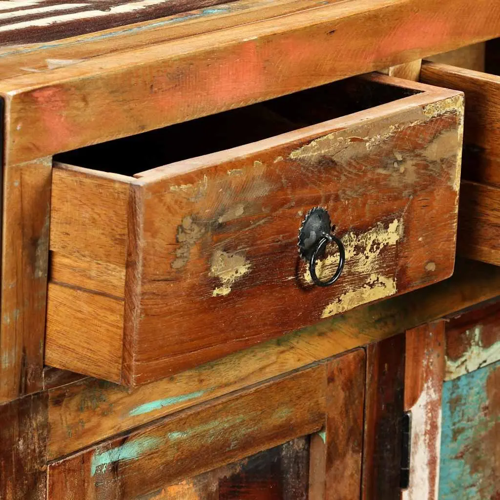 Sideboard Solid Reclaimed Wood 120x35x76cm Brown
