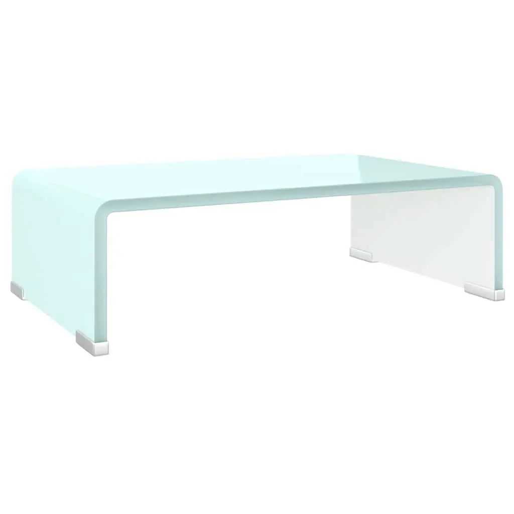 TV Stand Monitor Riser Tempered Glass 40 x 25 x 11 cm Green