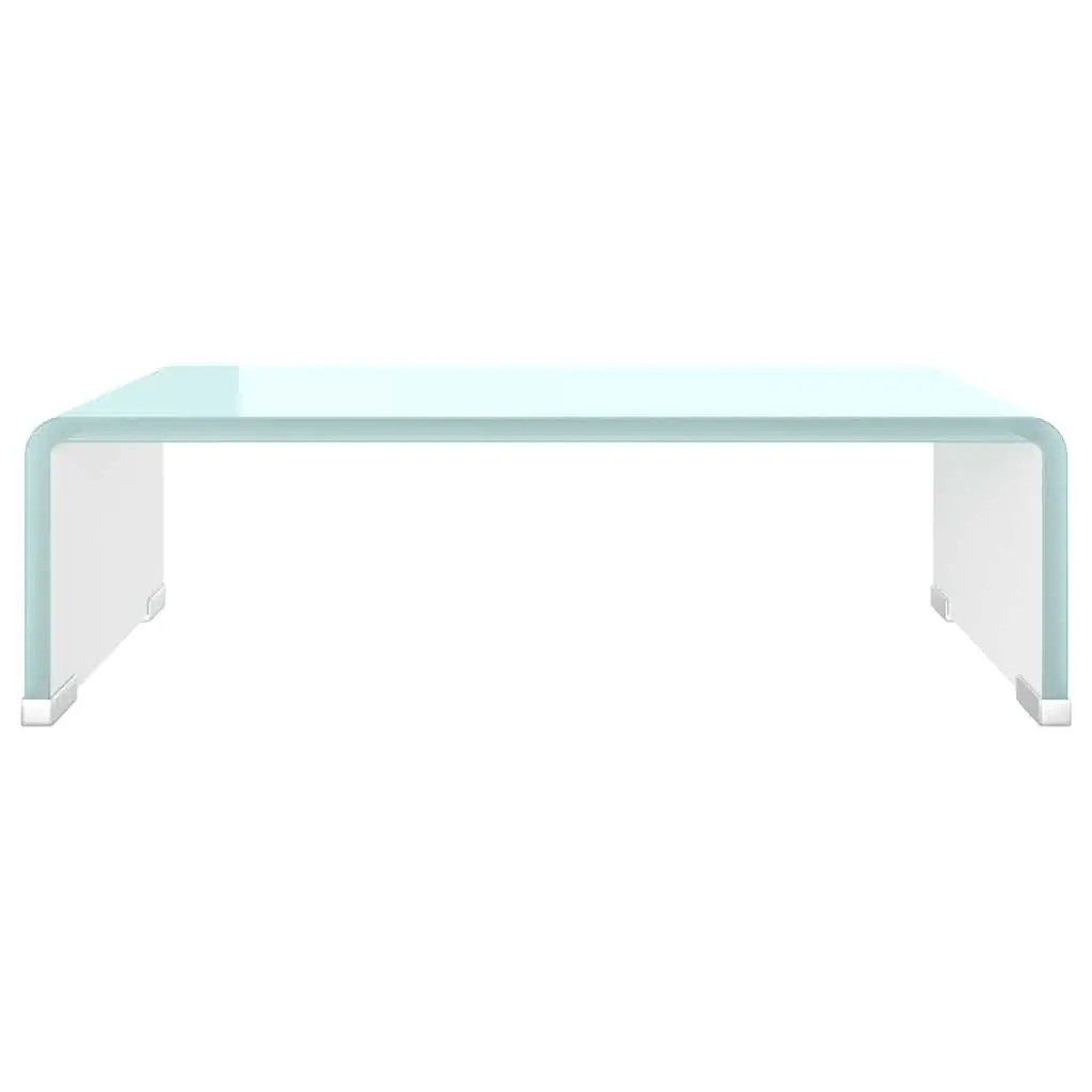 TV Stand Monitor Riser Tempered Glass 40 x 25 x 11 cm Green