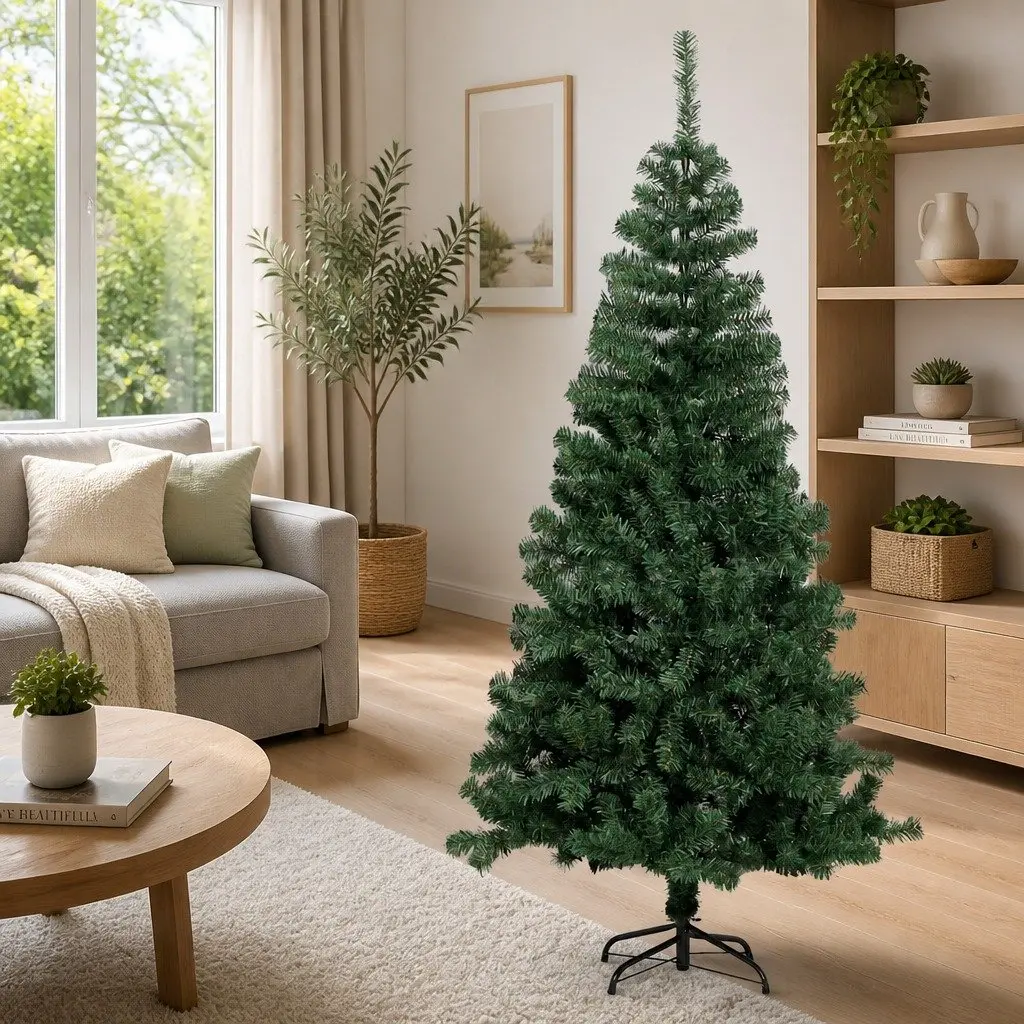 240cm Green Artificial Christmas Tree with 1300 Tips