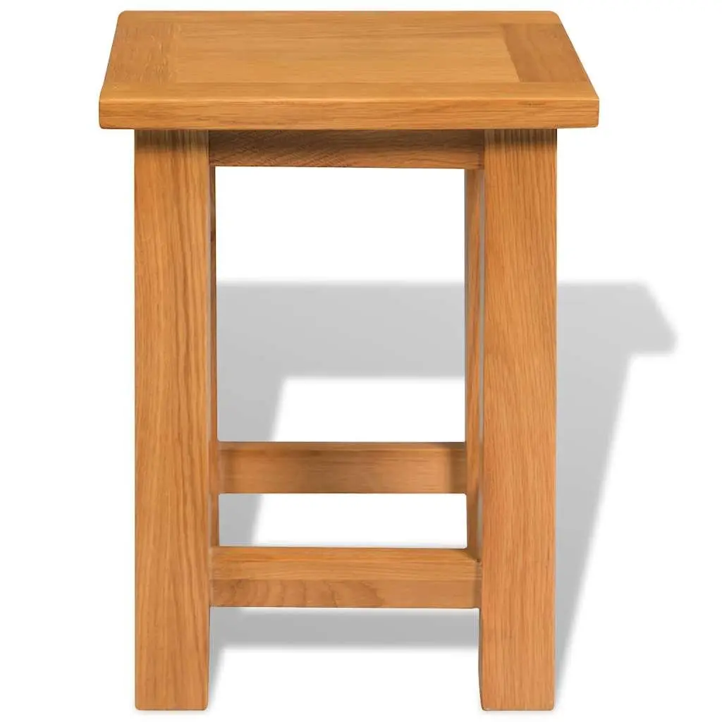 Solid Oak Wooden End Table 27x24x37cm for Living Spaces