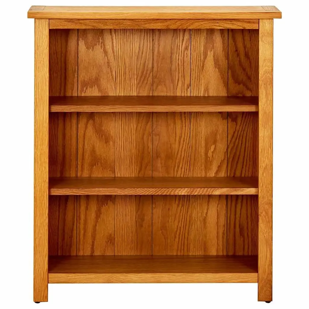 3-Tier Wooden Bookcase Oak 70x22.5x82cm Brown