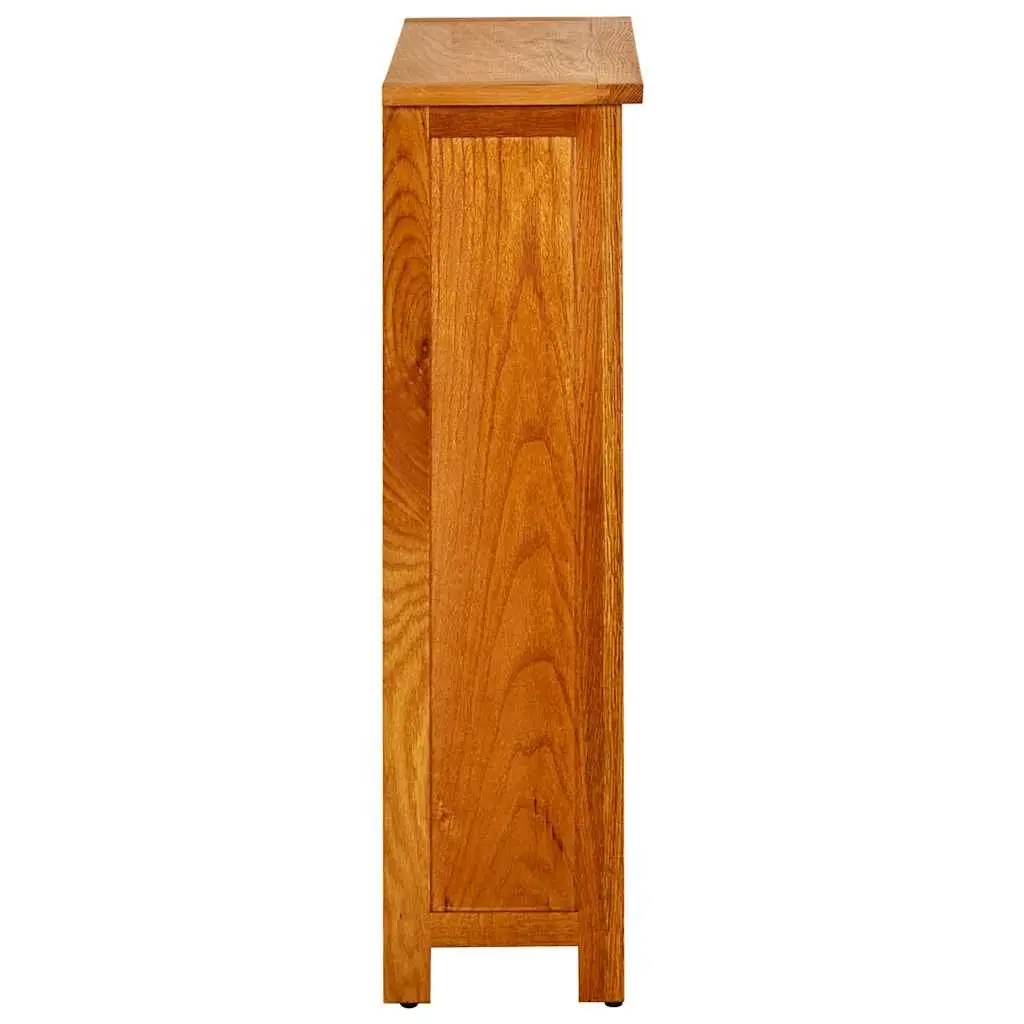 3-Tier Wooden Bookcase Oak 70x22.5x82cm Brown