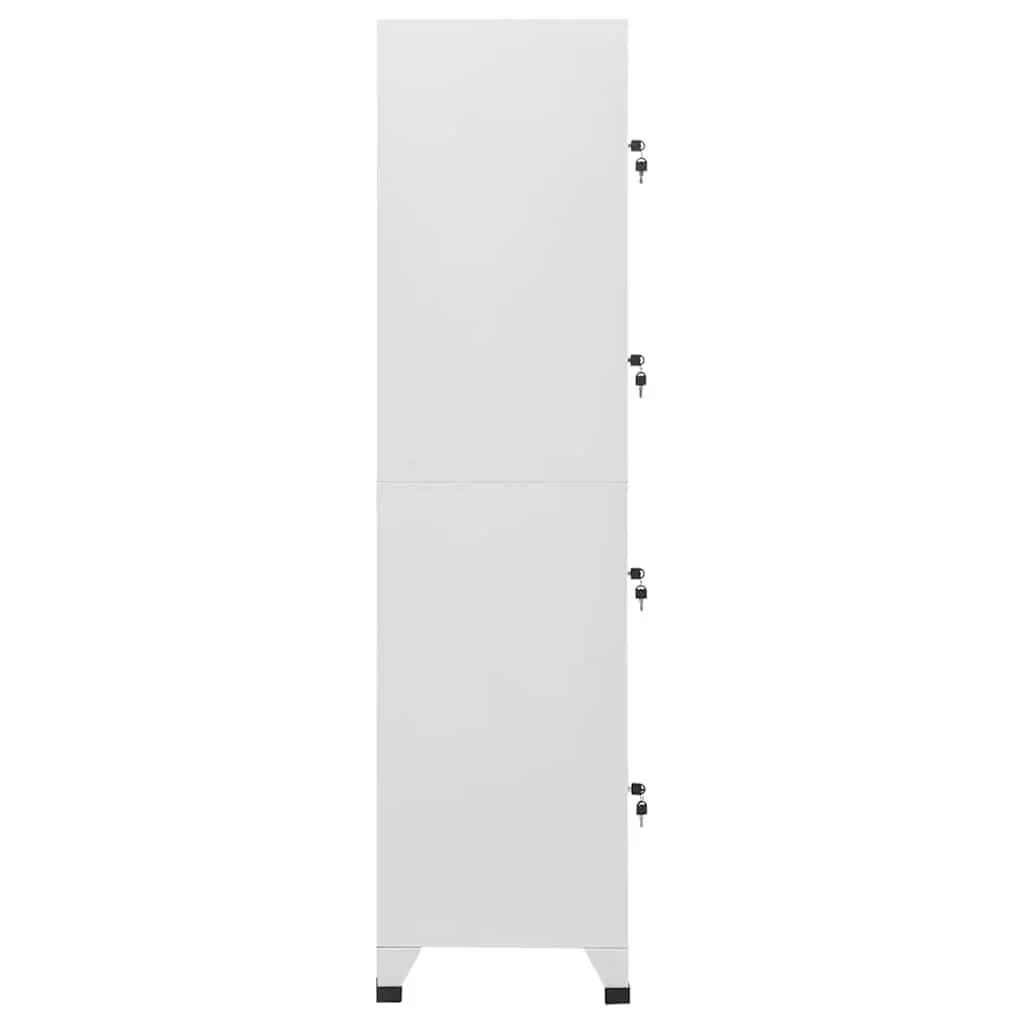 Grey Locker Cabinet with 4 Lockable Compartments