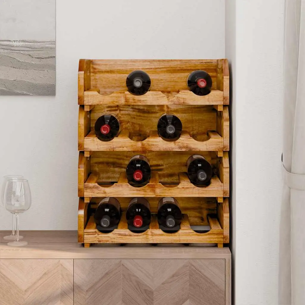 Wooden Wine Rack Set for 16 Bottles, 4 Pcs