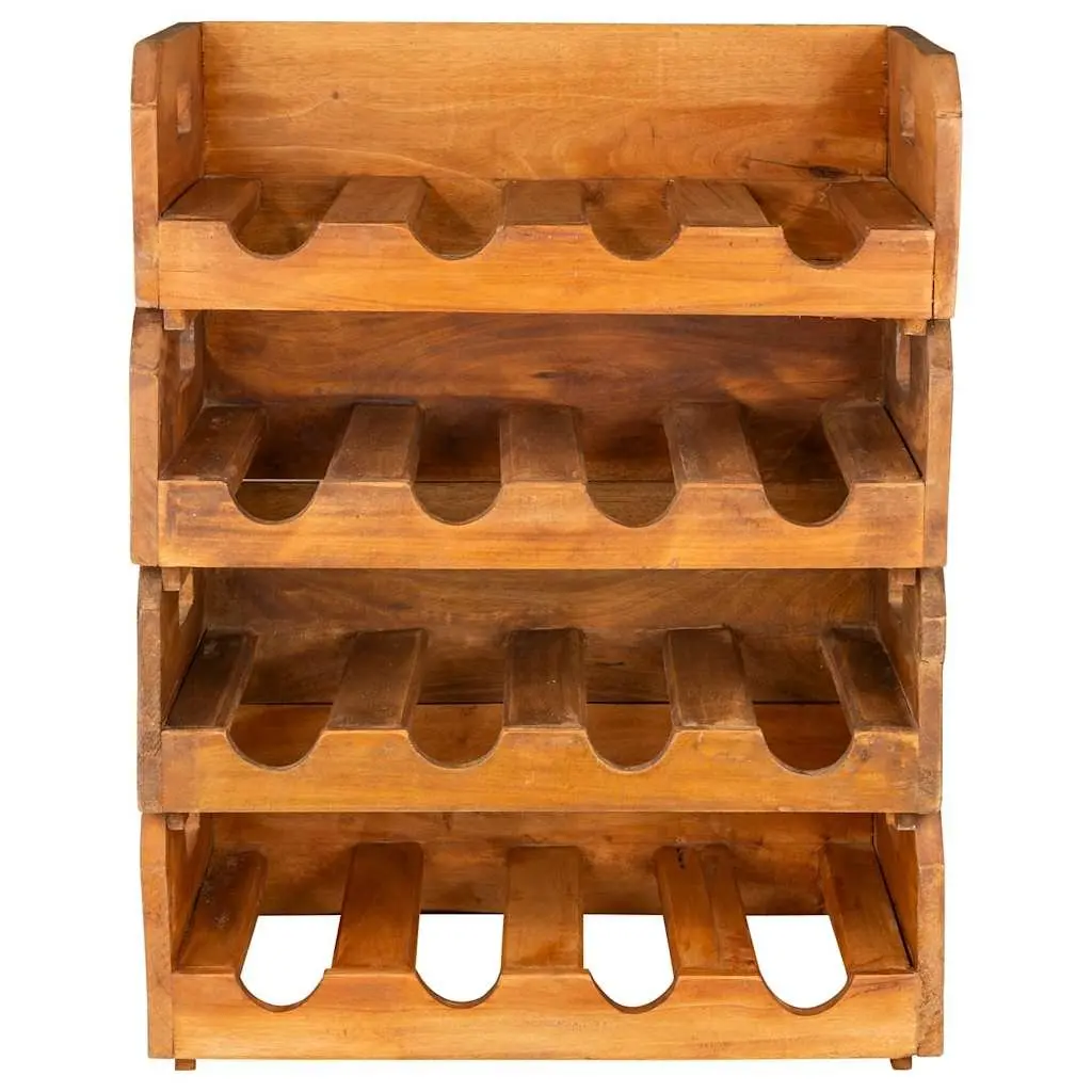 Wooden Wine Rack Set for 16 Bottles, 4 Pcs