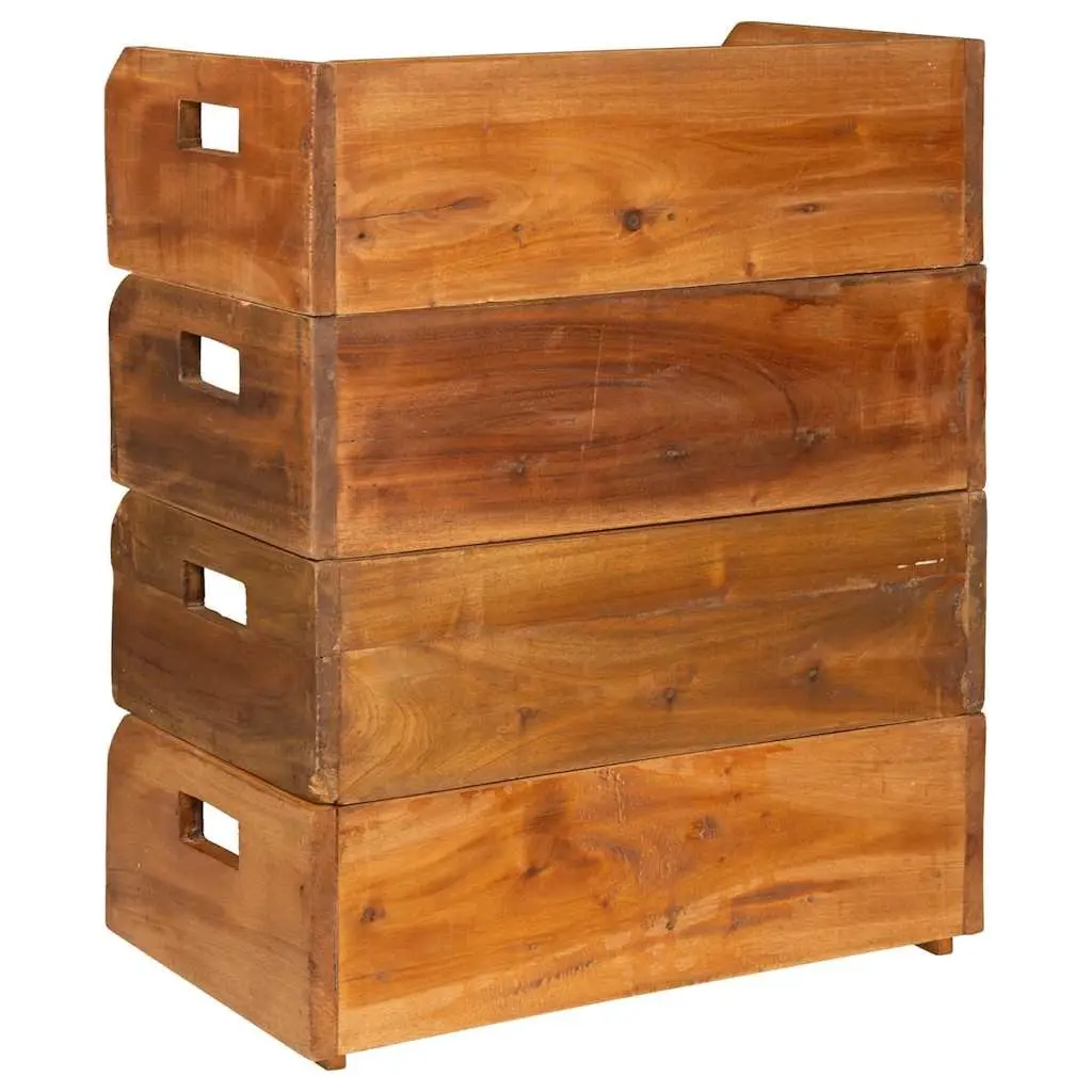 Wooden Wine Rack Set for 16 Bottles, 4 Pcs