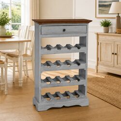 Antique Style Solid Mahogany Wine Rack for Superior Storage