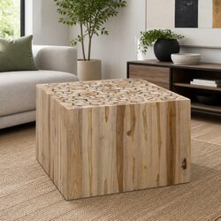 Sturdy Brown Coffee Table - Durable Accent Side Table
