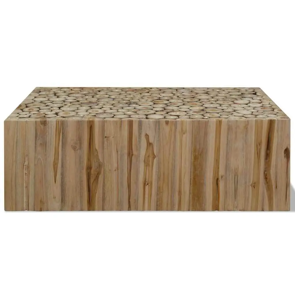 Coffee Table Wood 90x50x30cm Brown Teak Style