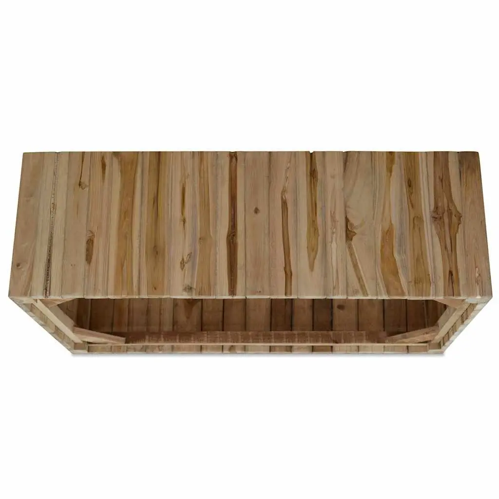 Coffee Table Wood 90x50x30cm Brown Teak Style