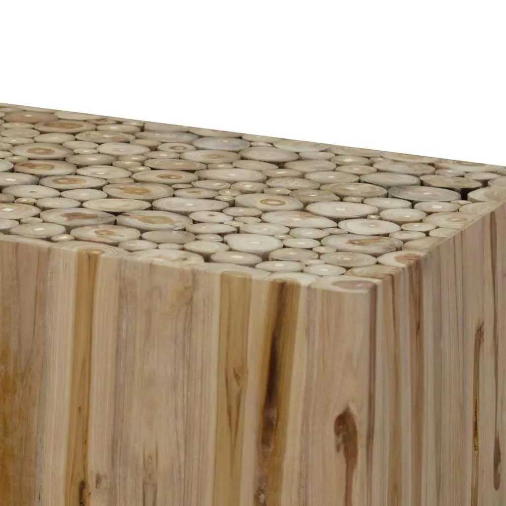 Coffee Table Wood 90x50x30cm Brown Teak Style