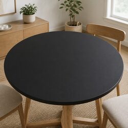 500mm Black Round Tempered Glass Table Top