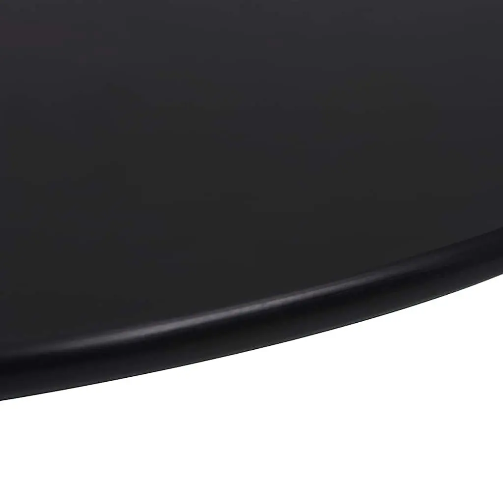 500mm Black Round Tempered Glass Table Top