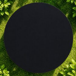 Sturdy Black Tempered Glass Table Top 800mm Diameter