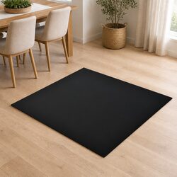 Square Black Tempered Glass Table Top 700x700mm for Replacement