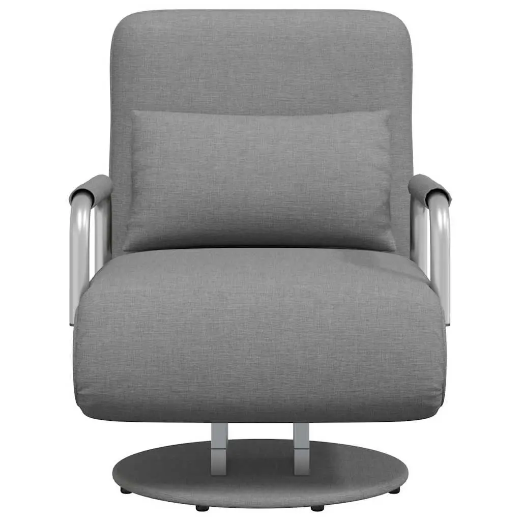 Convertible Chair Recliner Sofa Bed Grey Fabric Swivel Lounge