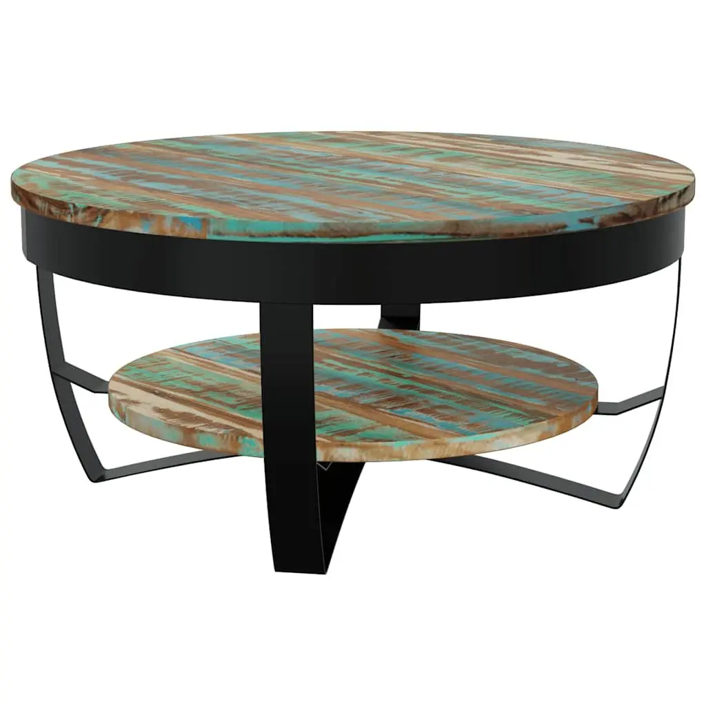 Coffee Table 65 cm Handmade Solid Reclaimed Wood Industrial Vintage Style