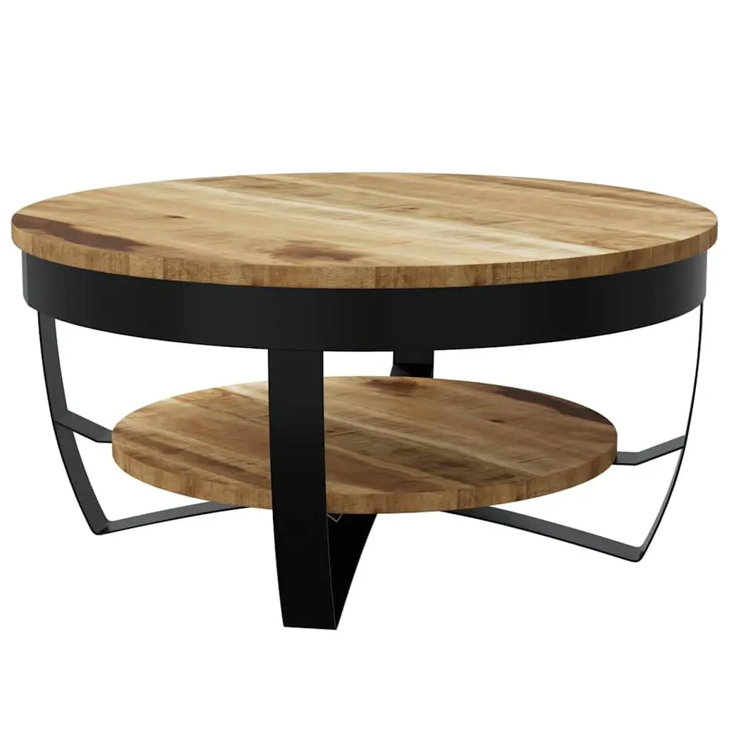 Industrial Vintage Coffee Table 65cm Solid Mango Wood