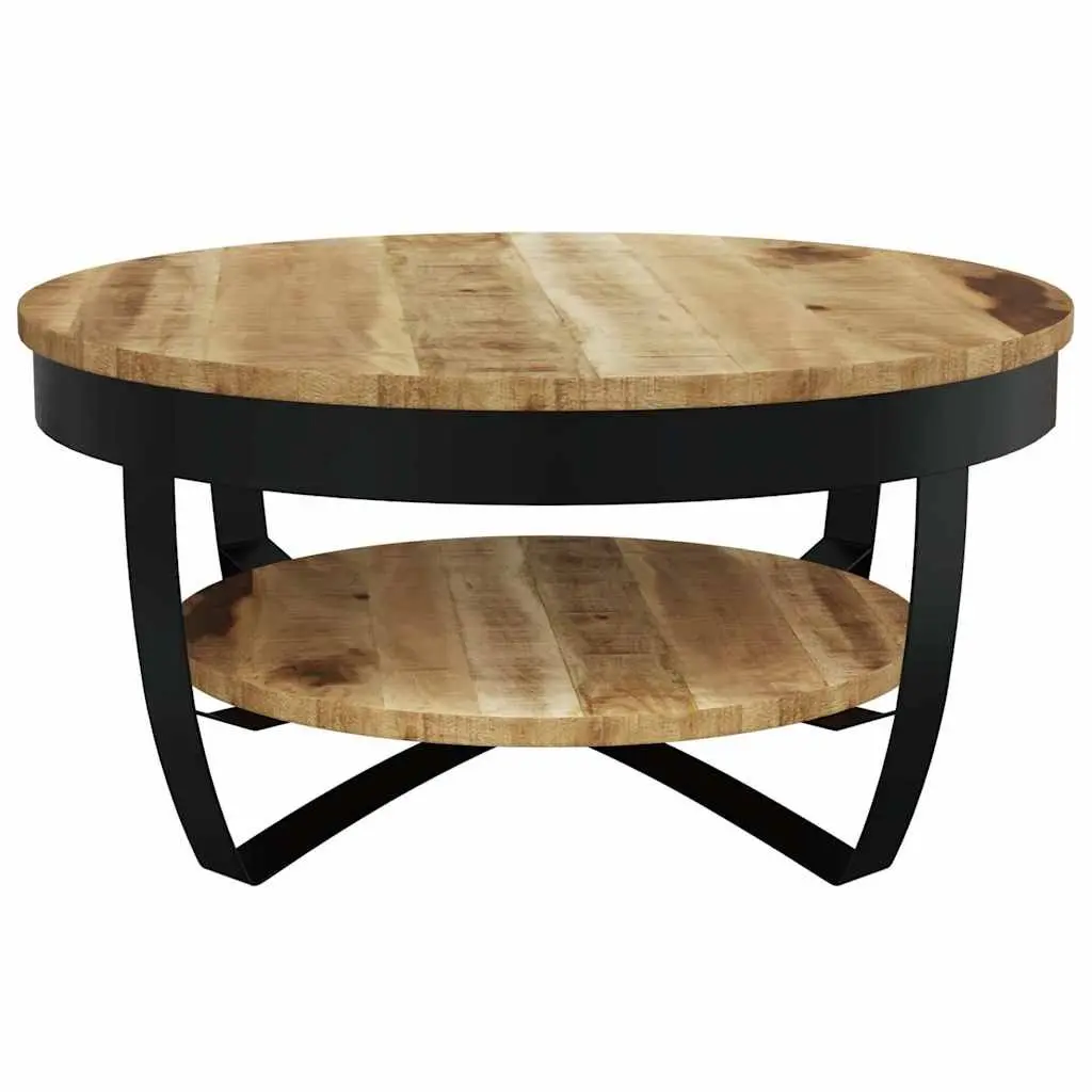 Industrial Vintage Coffee Table 65cm Solid Mango Wood