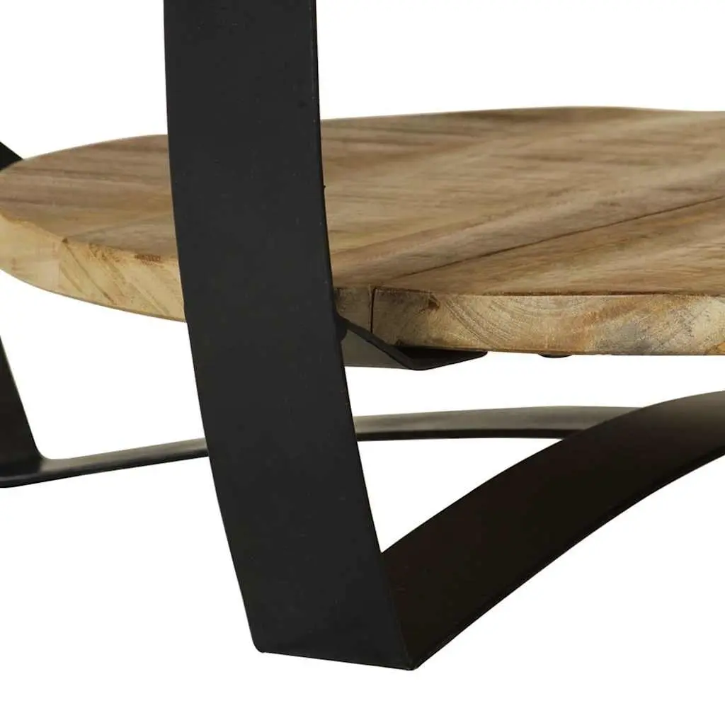 Industrial Vintage Coffee Table 65cm Solid Mango Wood