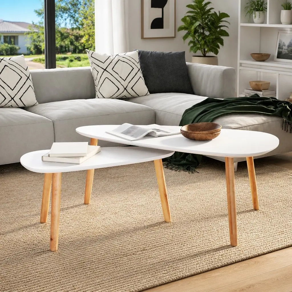 Scandinavian Coffee Table Set for Living Room