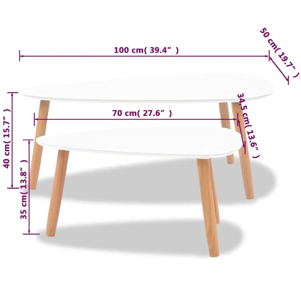 Scandinavian Coffee Table Set for Living Room