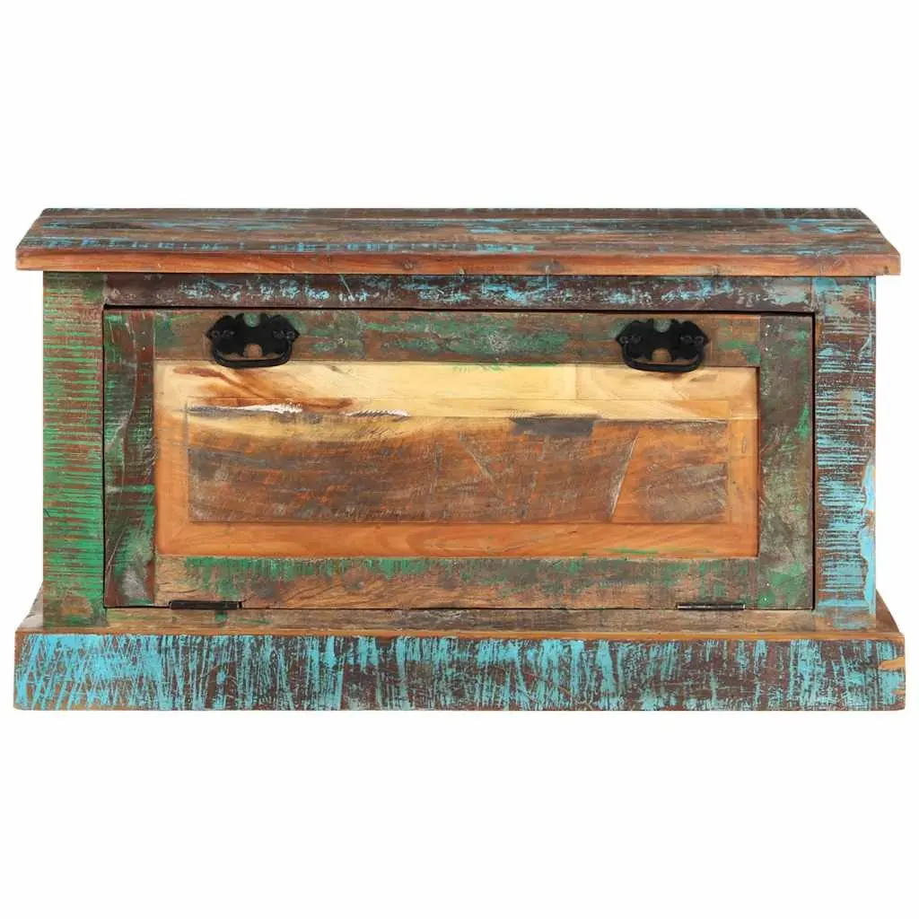 Solid Reclaimed Wood Shoe Storage Bench with Seating