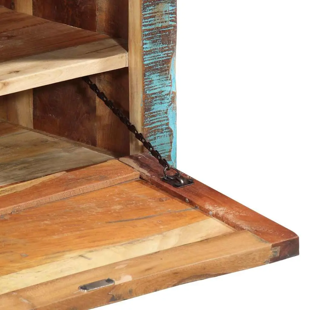 Solid Reclaimed Wood Shoe Storage Bench with Seating