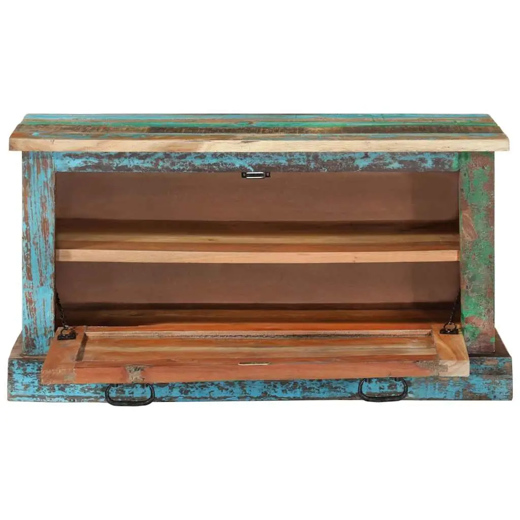 Solid Reclaimed Wood Shoe Storage Bench with Seating
