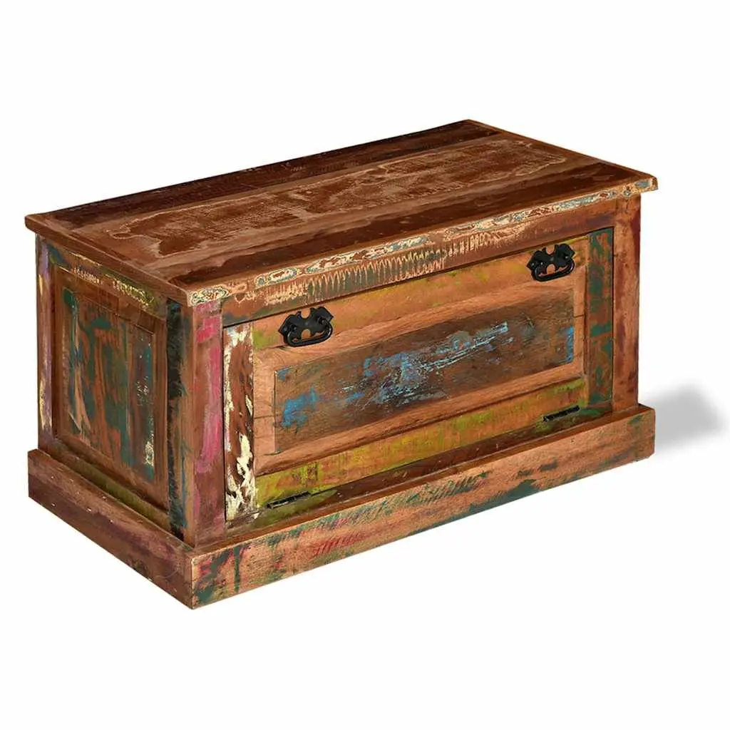Solid Reclaimed Wood Shoe Storage Bench with Seating