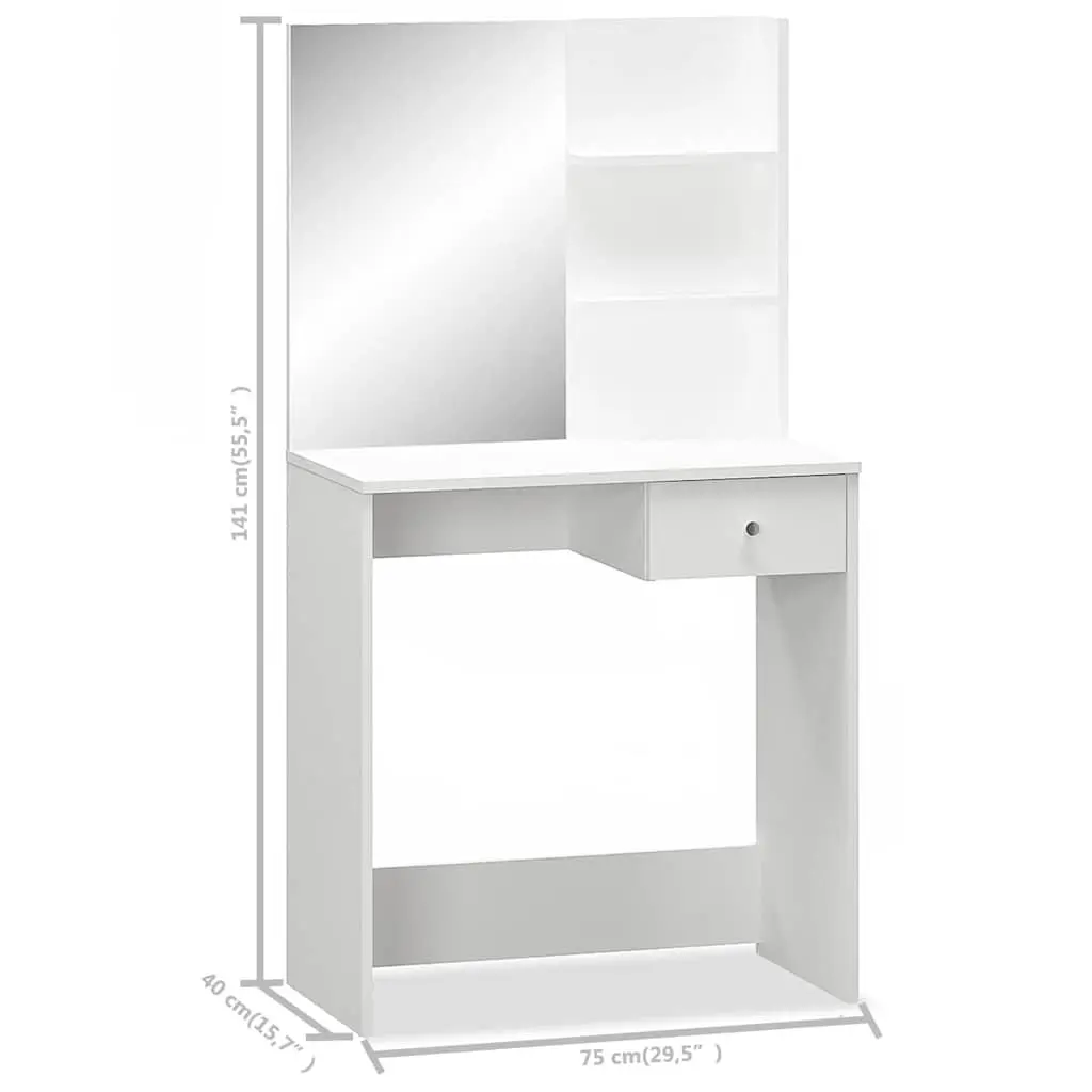 White Dressing Table with Ample Storage Solutions