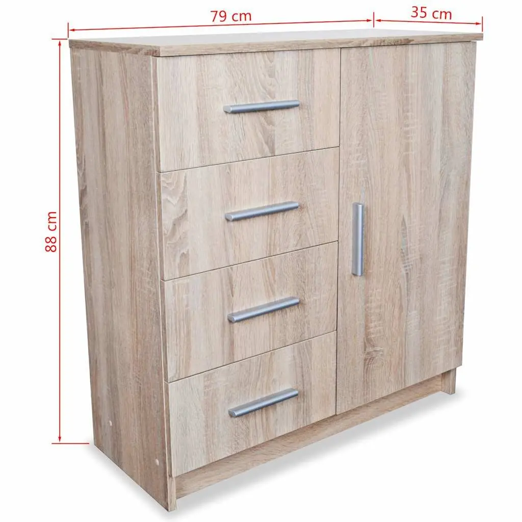 Sideboard Storage Cabinet with 4 Drawers