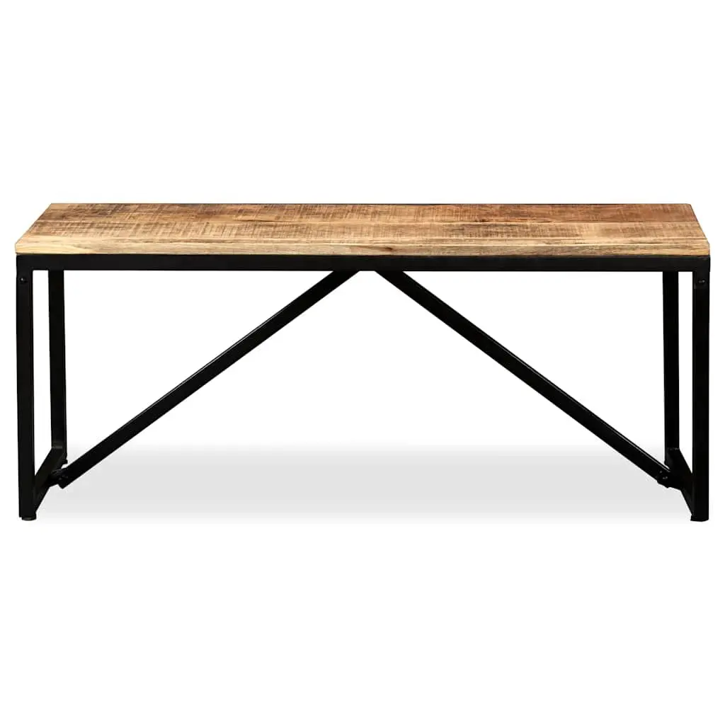 Solid Mango Wood Bench for Entryway Storage