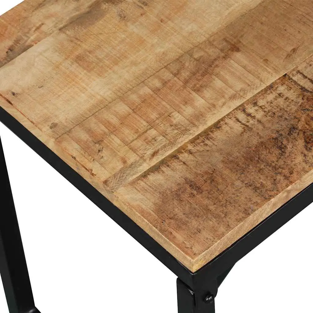 Solid Mango Wood Bench for Entryway Storage